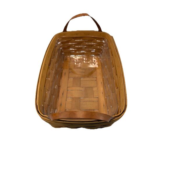 2000 Longaberger Pantry Basket w/Protector USA 14"L x 9"W x 4.5"H Vintage - Picture 2 of 3